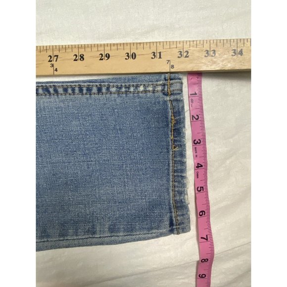 RSQ Jeans 31x32 Brooklyn Relaxed Distressed Medium Wash Denim Blue Faded Stretch - Picture 11 of 11